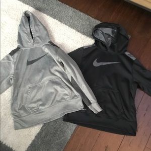 Two black and grey Nike hoodies *used*